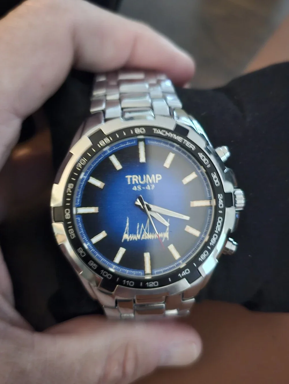 Stainless Steel Blue Dial Men's Ttump Watch